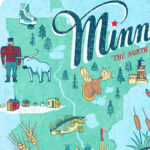 Detail of Minnesota illustration by Chandler O'Leary
