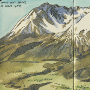 Mount Saint Helens sketchbook print by Chandler O'Leary
