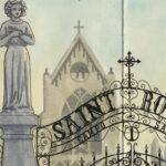 New Orleans St Roch Gate sketchbook print by Chandler O'Leary