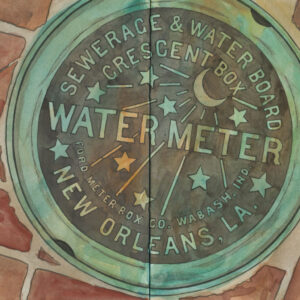 New Orleans Water Meter sketchbook print by Chandler O'Leary
