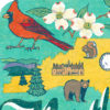 Detail of North Carolina illustration by Chandler O'Leary