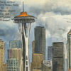 Seattle sketchbook print by Chandler O'Leary