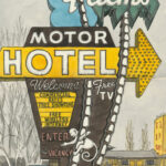 Palms Motor Hotel sketchbook print by Chandler O'Leary