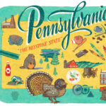 Detail of Pennsylvania illustration by Chandler O'Leary
