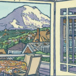 Mt. Rainier letterpress print by Chandler O'Leary