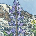 Mt. Rainier letterpress print by Chandler O'Leary