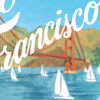 Detail of San Francisco print by Chandler O'Leary