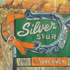 Silver Spur Sign sketchbook print by Chandler O'Leary