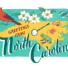 North Carolina card from the 50 States series illustrated and hand-lettered by Chandler O'Leary