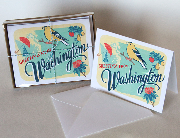 Washington state cards by Chandler O'Leary
