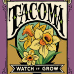 Detail of Tacoma Daffodil ("Watch it Grow") illustration by Chandler O'Leary