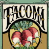 Detail of Tacoma Radish ("Watch it Grow") illustration by Chandler O'Leary